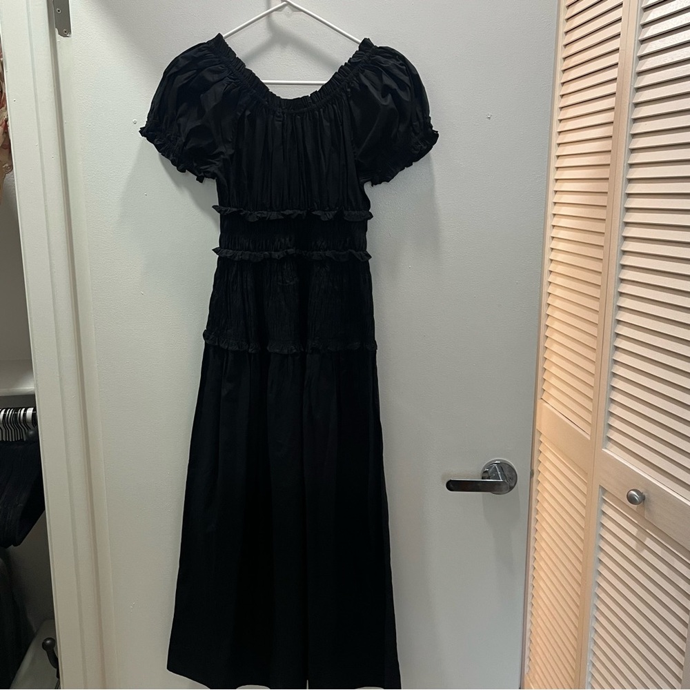 DÔEN Leanne Dress Black XS 100% Organic Cotton - Picture 9 of 15